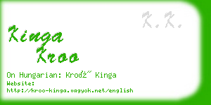 kinga kroo business card